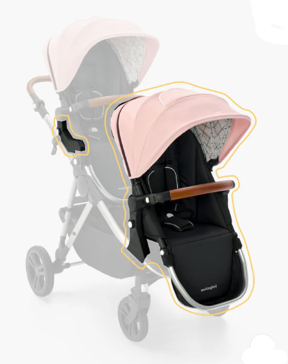Shop Mockingbird 2nd Seat Kit 2.0, Bloom, Windowpane, Silver With Black Leather at GoodBuy Gear
