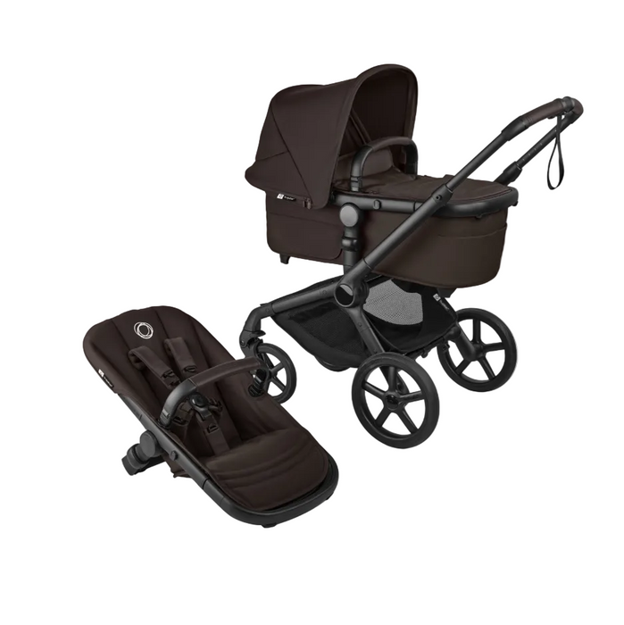 Shop Bugaboo Fox 5 Renew 2-in-1 Stroller, 2026, Black Frame, Cocoa Brown at GoodBuy Gear