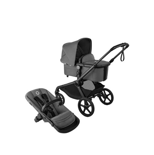 Shop Bugaboo Kangaroo Single To Double Stroller, 2026, Black, Moon Grey, Moon Grey at GoodBuy Gear