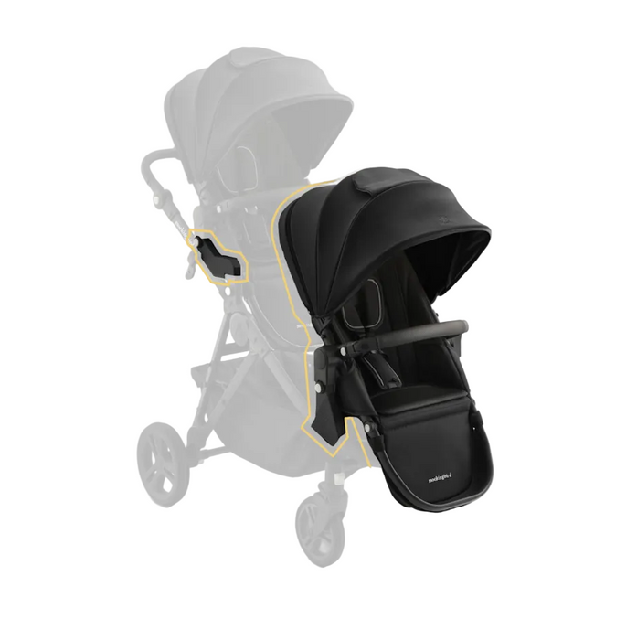 Shop Mockingbird 2nd Seat Kit 3.0, Charcoal with Black Leather, Solid Black at GoodBuy Gear