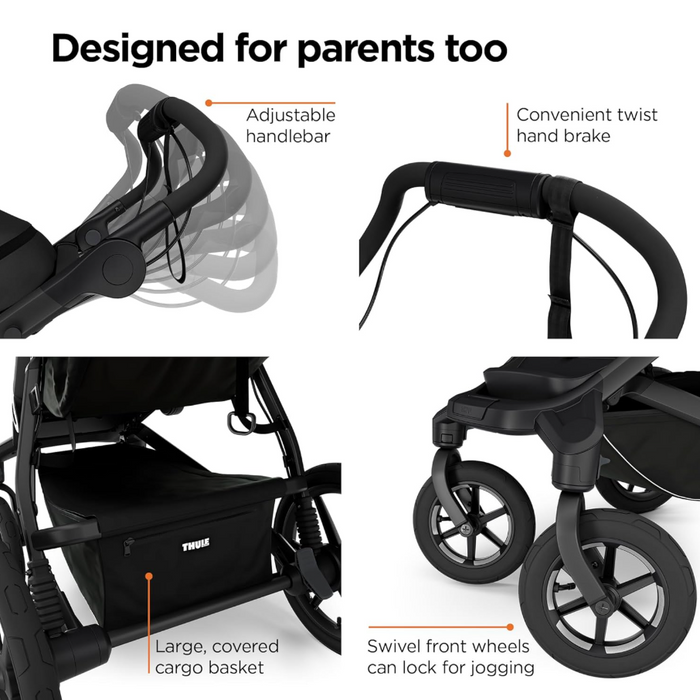 Shop Thule Urban Glide 4-Wheel Stroller, 2023, Click In Buckle, Mid Blue at GoodBuy Gear
