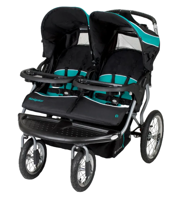 Shop Baby Trend Navigator Double Jogger Stroller, 2022, Regular, Tropic at GoodBuy Gear