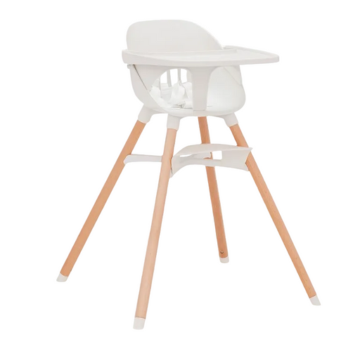 Shop Lalo High Chair with Infant Kit, Coconut, Grey Multi, Natural Wood at GoodBuy Gear