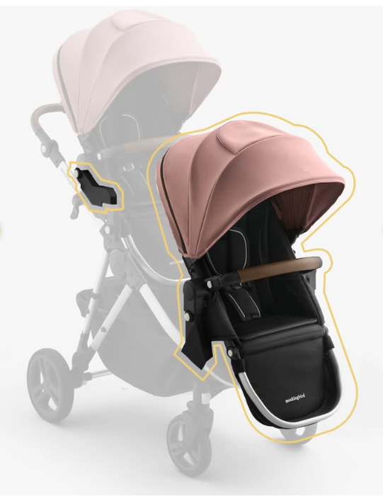 Shop Mockingbird 2nd Seat Kit 3.0, Rose, Silver with Penny Leather at GoodBuy Gear