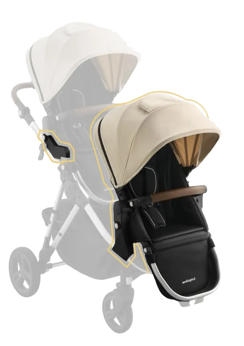 Shop Mockingbird 2nd Seat Kit 3.0, Oatmeal Solid, Silver with Penny Leather at GoodBuy Gear