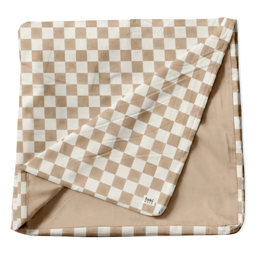 Shop Toki Kids Mega Mat Cover 55"x55", Checker Toffee at GoodBuy Gear
