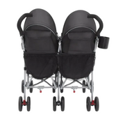 Shop Delta Children LX Side by Side Tandem Umbrella Stroller, 2025, Grey & Red at GoodBuy Gear