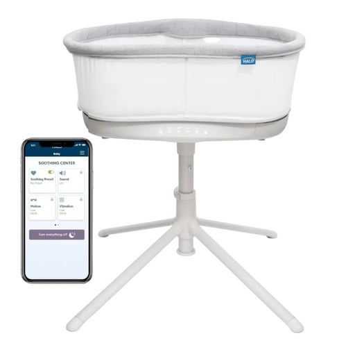 Shop Halo BassiNest Connected Swivel Sleeper 3.0, White/Grey at GoodBuy Gear