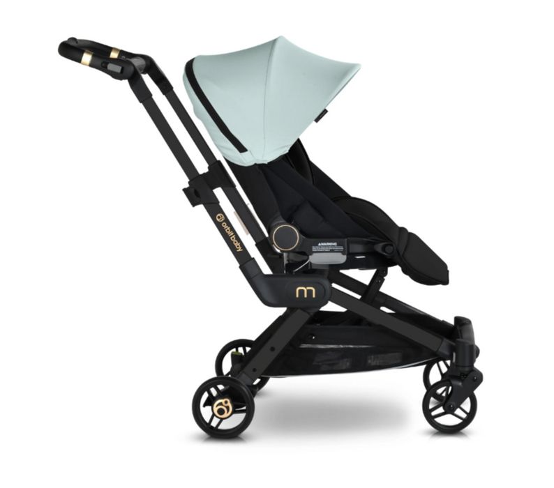 Shop Orbit Baby M Plus+ Stroller, 2025, Black Luxe, Surf Spray at GoodBuy Gear