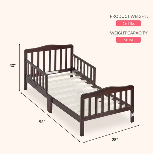 Shop Dream On Me Toddler Bed, Expresso, Memphis Classic at GoodBuy Gear