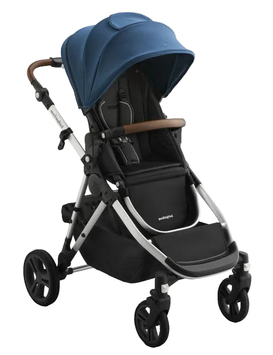 Shop Mockingbird Single to Double 3.0 Stroller, 2025, Sea, Silver with Penny Leather at GoodBuy Gear