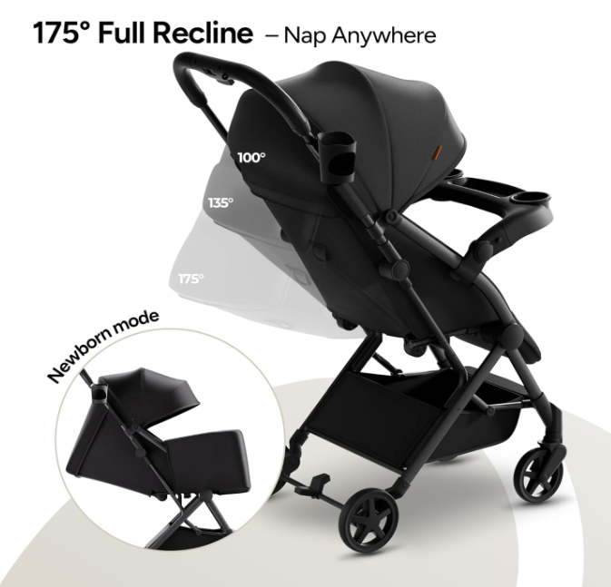 Shop Mompush Lithe V2 Stroller, 2025, Black at GoodBuy Gear