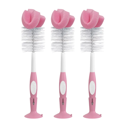 Shop Dr. Brown's Natural Flow Bottle Brush 3 Pack, Pink at GoodBuy Gear