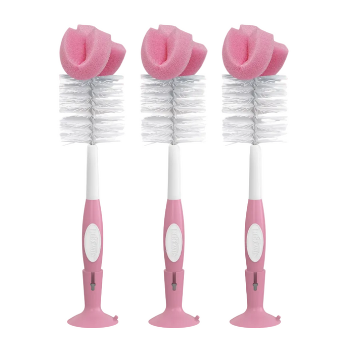 Dr. Brown's Natural Flow Bottle Brush 3 Pack, Pink