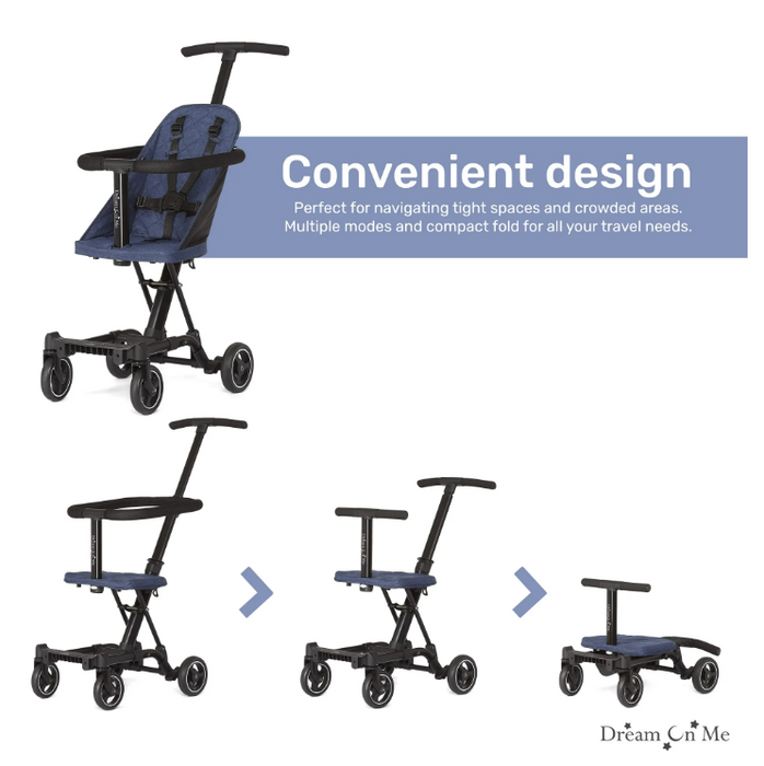Dream On Me Coast Rider Travel Stroller, Navy