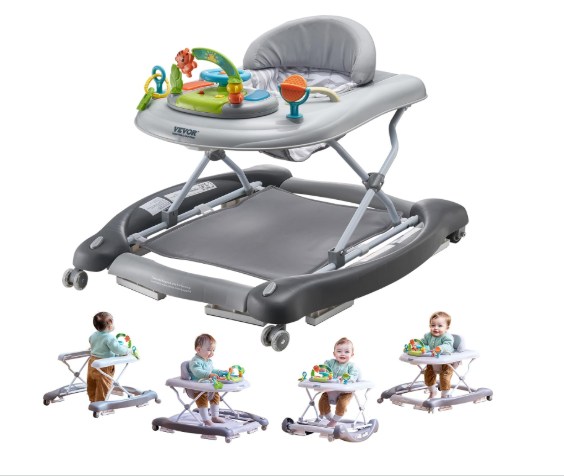Vevor 4-in-1 Baby Walker, Gray