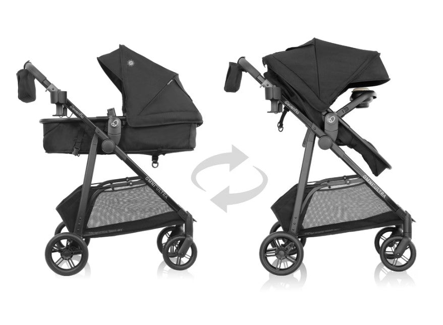 Evenflo Omni Ultra Stroller, Caviar Black, 2025