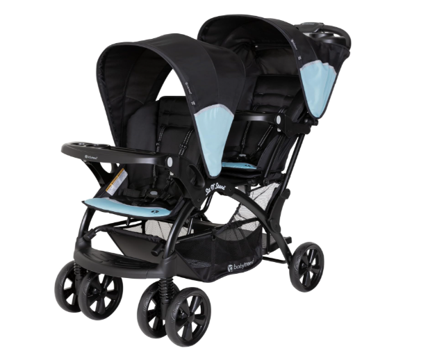 Baby Trend Sit N Stand Double Stroller, 2023, Desert Blue