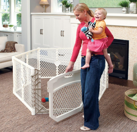 Toddleroo By North States Superyard Ultimate Playard, 6 Panel, ivory