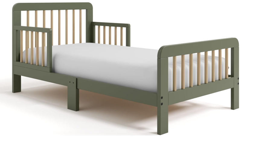 Stork Craft Pasadena Toddler Bed, Olive & Driftwood