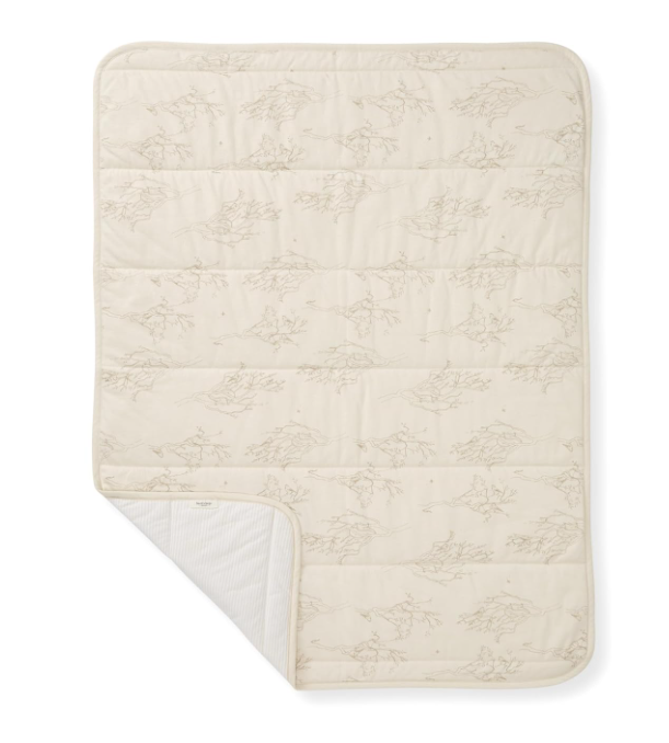 Burt's Bees Baby Reversible Blanket, Oat Branches