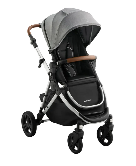 Mockingbird Single 3.0 Stroller, 2025, Silver with Penny Leather, Solid Gray
