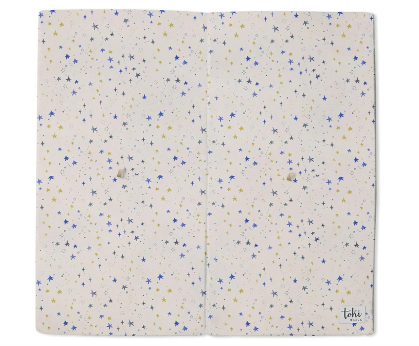 Toki Kids Mega Padded Play Mat 55" x 55", Imperfect Holiday Stars