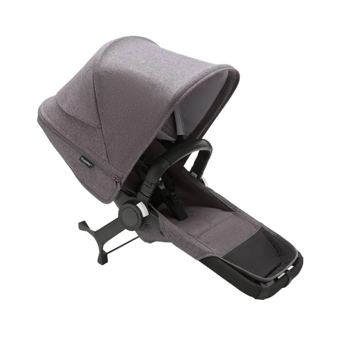 Bugaboo Donkey 5 Duo Extension Set, 2022, Black, Grey Melange, Grey Melange, with Canopy