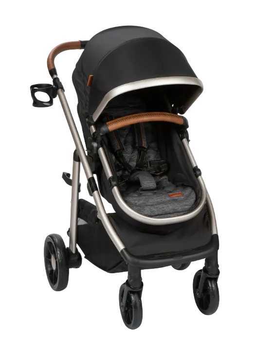 Monbebe Lynx 6-in-1 Modular Travel System Stroller, 2025, Black & Gold