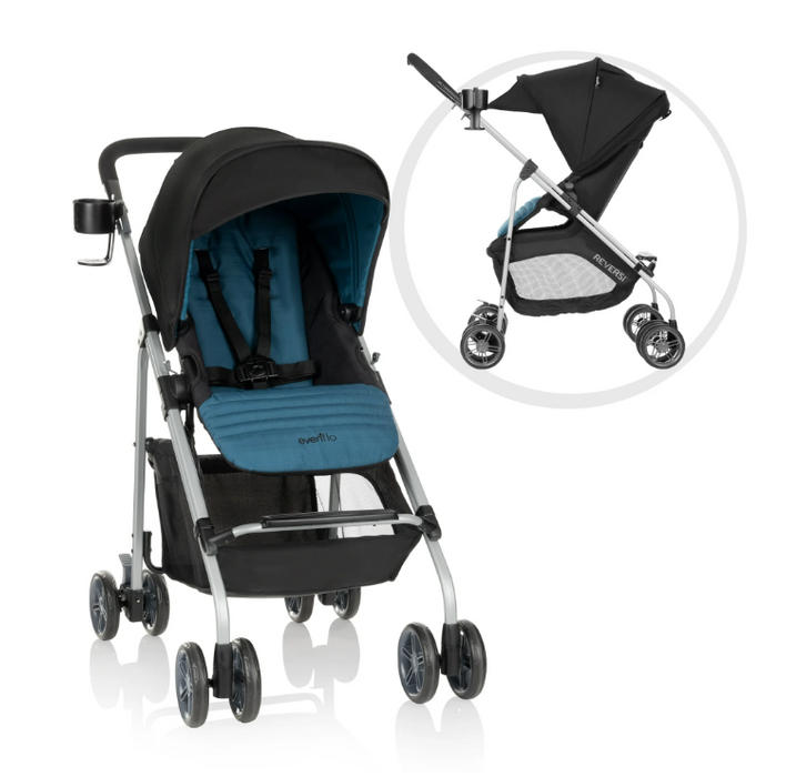 Evenflo Reversi Lightweight Reversible Stroller, 2025, Artemis Blue