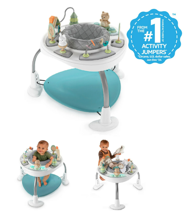 Ingenuity Spring & Sprout 2-in-1 Activity Center, Chambray