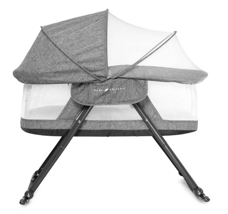 Baby Delight Go With Me Slumber Deluxe Portable Rocking Bassinet, Charcoal Tweed