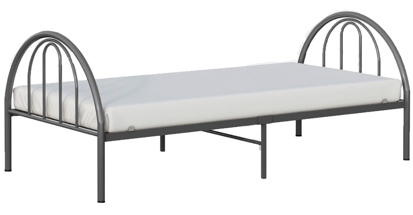 BK Furniture Brooklyn Metal Twin Bed, Earl Grey
