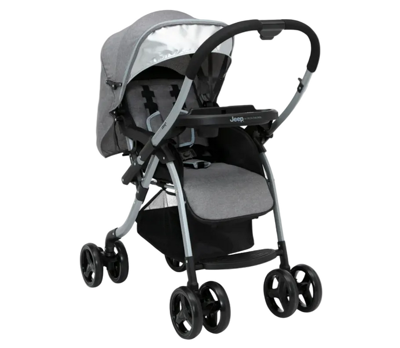 Delta Children Unlimited Jeep Stroller with Reversible Handle, 2024, Grey Tweed