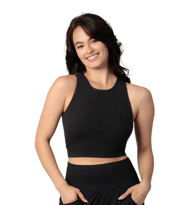 Shop Kindred Bravely Sublime Bamboo Maternity & Nursing Longline Bra Top, Black, Large, Regular at GoodBuy Gear