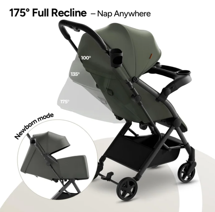 Mompush Lithe V2 Stroller, 2025, Forest