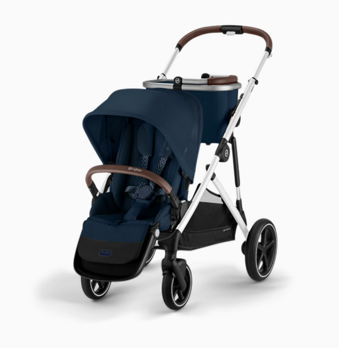 Cybex Gazelle S Modular Stroller, 2026, Ocean Blue, Silver Frame