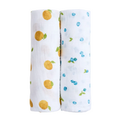 Shop Aden + Anais Large Cotton Muslin Swaddle, 2 Pack, Fresh Fruit at GoodBuy Gear