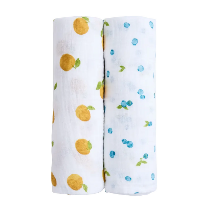 Shop Aden + Anais Large Cotton Muslin Swaddle, 2 Pack, Fresh Fruit at GoodBuy Gear