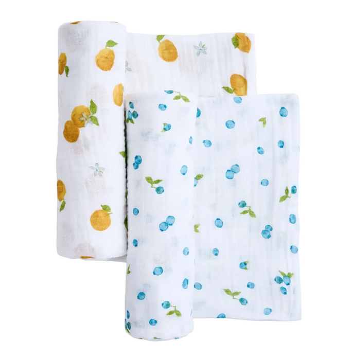 Shop Aden + Anais Large Cotton Muslin Swaddle, 2 Pack, Fresh Fruit at GoodBuy Gear