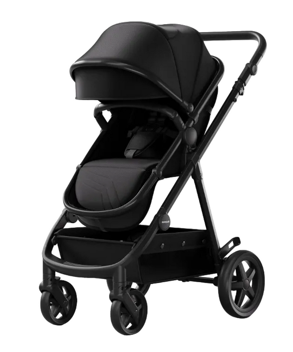Mompush Meteor 2 Stroller, Black, 2025, Black Frame