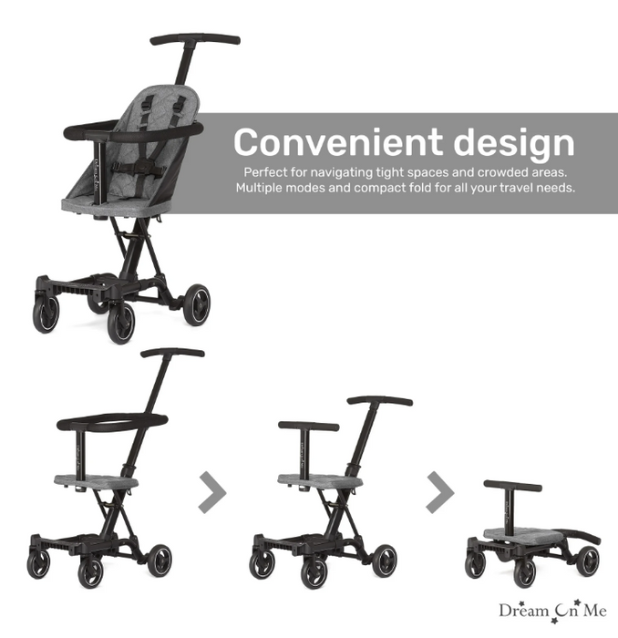 Dream On Me Coast Rider Travel Stroller, Pascal (Grey)