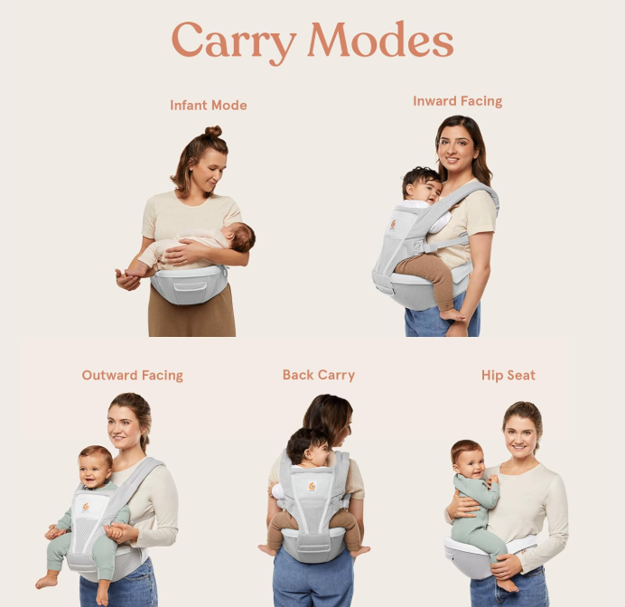 Ergobaby Alta Hip Seat Carrier, Pearl Grey