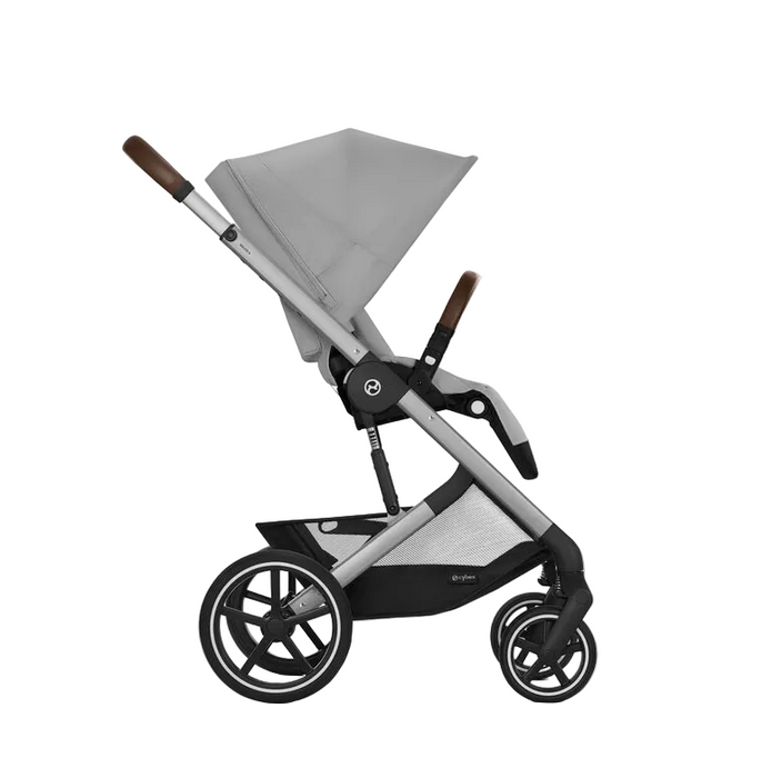 Cybex Balios S Lux Stroller, Stone Grey, Silver Frame, 2025