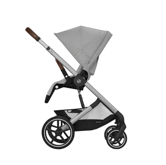 Cybex Balios S Lux Stroller, Stone Grey, Silver Frame, 2025