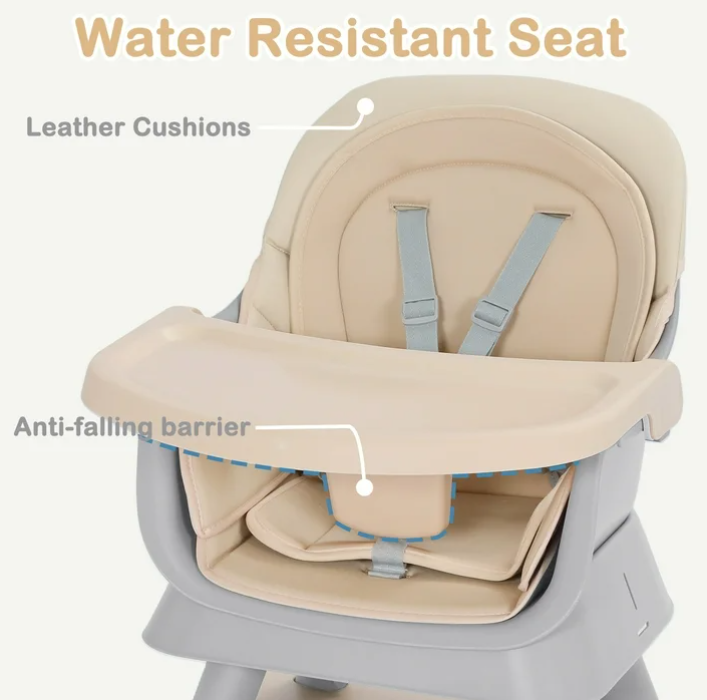 AILEEKISS 8 in 1 Baby High Chair, Khaki