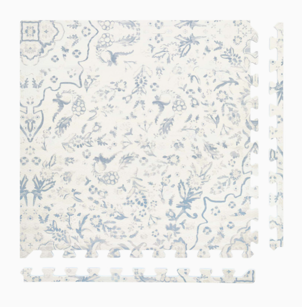 House of Noa Little Nomad Play Mat, Emile, 4x8, Delft blue