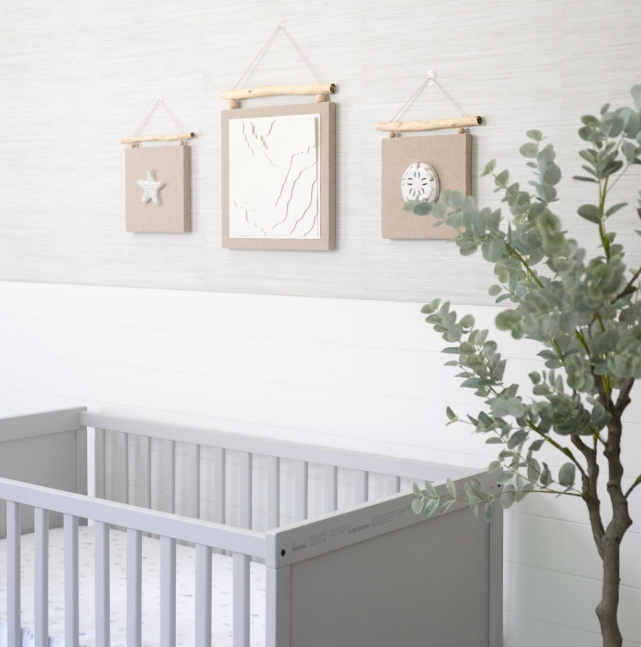 Crane Baby Cove 3-Piece Beach Themed Wall Decor, Beige