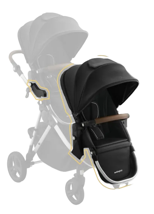 Shop Mockingbird 2nd Seat Kit 3.0, Silver with Penny Leather, Solid Black at GoodBuy Gear