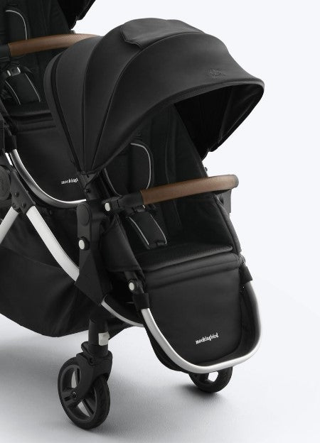Mockingbird 2nd Seat Kit 3.0, Silver with Penny Leather, Solid Black